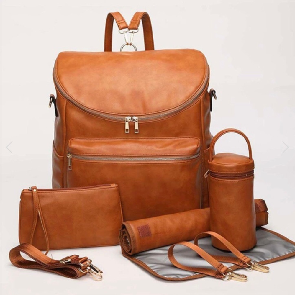 Baby Exo Vegan Leather Diaper Backpack - Picture 2 of 10